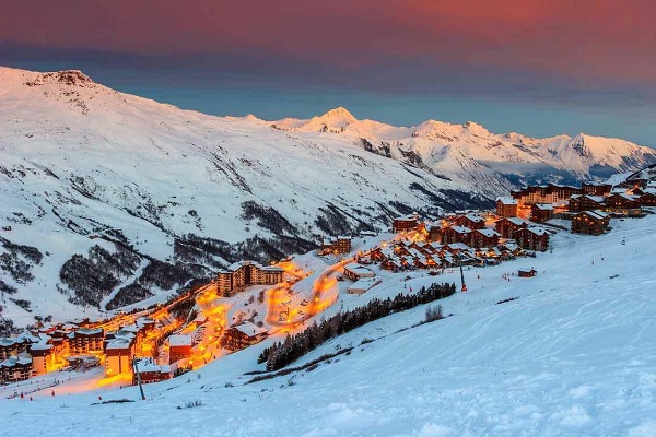 Coucher de soleil à Val Thorens